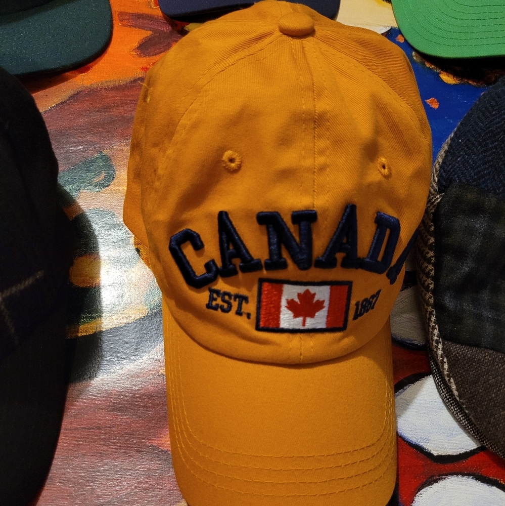 Gold Canada Baseball cap with adjustable strap